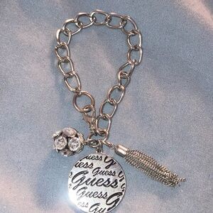 Vintage Guess Silver Charm Bracelet